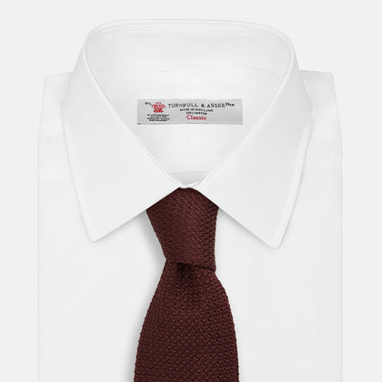 Burgundy Knitted Tie Image 1