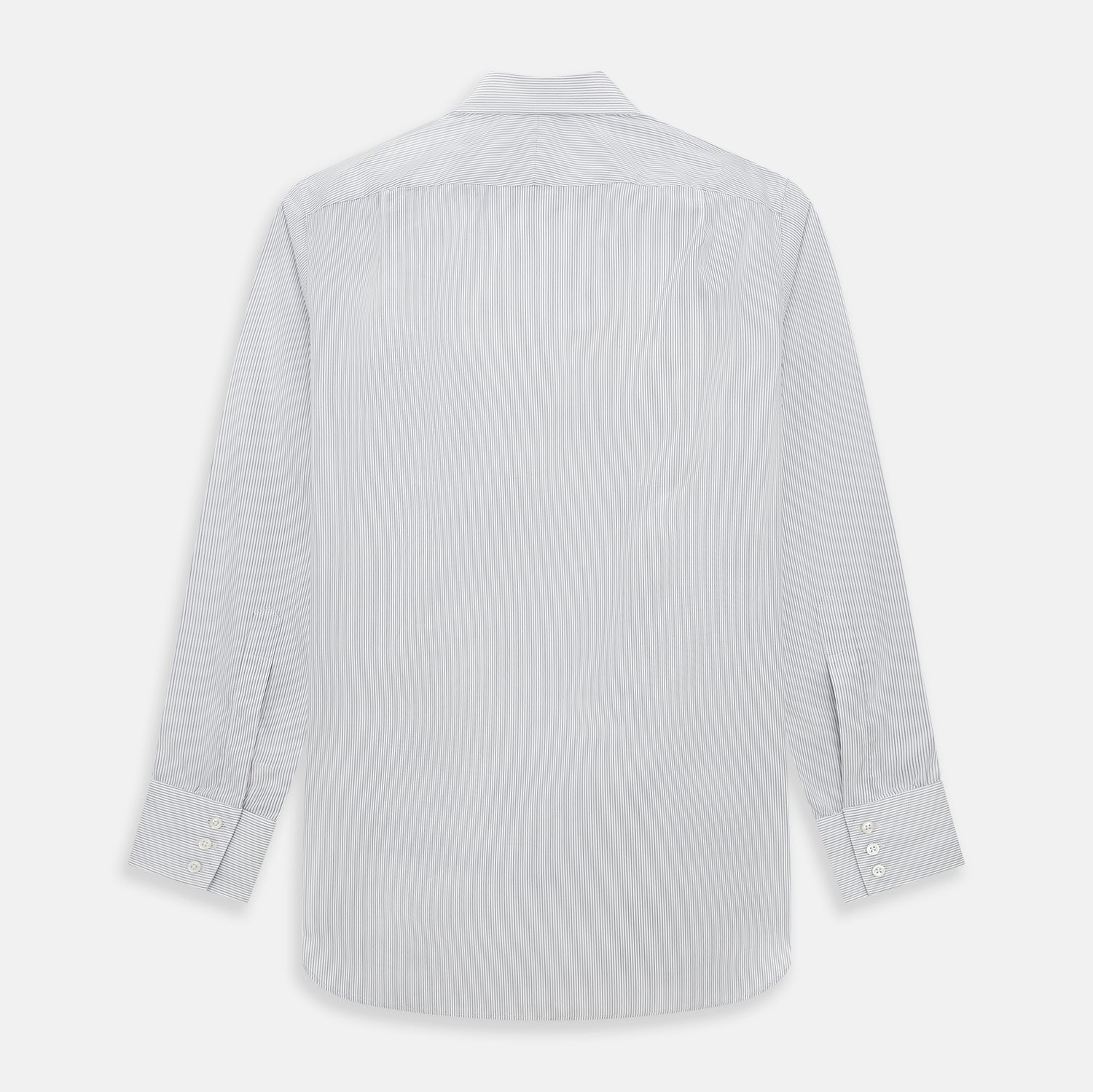View 3 of product Midnight Blue and Grey Fine Stripe Mayfair Shirt
