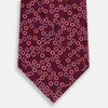 View 3 of product Pink and Navy Circle Burgundy Printed Silk Tie