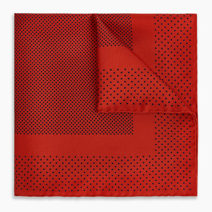 Red Dot Silk Pocket Square Image 4