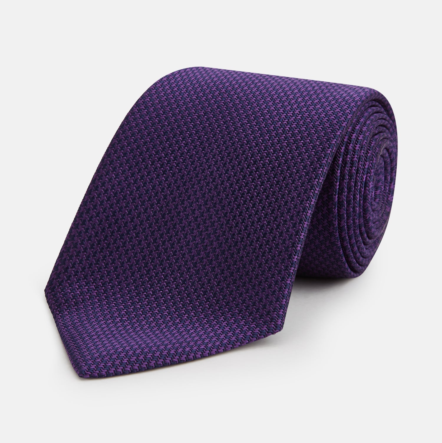 View 1 of product HOUNDSTOOTH NAVY PLUM TIE