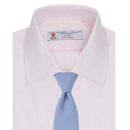 Pink Herringbone Superfine Cotton Shirt with T&A Collar and 3-Button Cuffs Image 3
