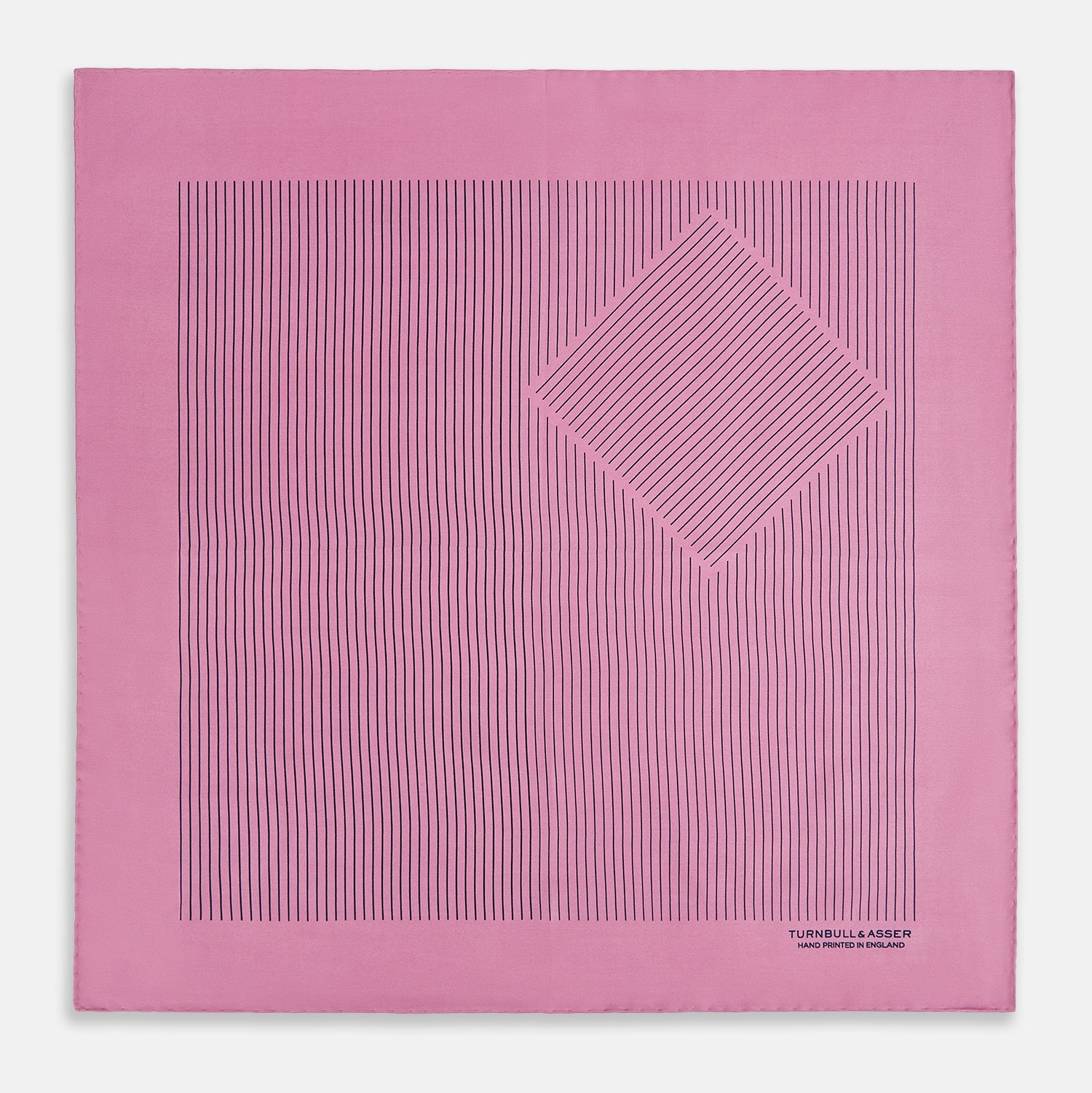 View 3 of product Pink Stripe Silk Pocket Square