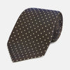 View 1 of product White and Brown Micro Dot Silk Tie