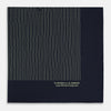 View 4 of product Navy and Melon Green Stripe Silk Pocket Square