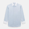 View 1 of product Sky Blue Ripple Double Pinstripe Shirt with Contrast Collar and Cuffs