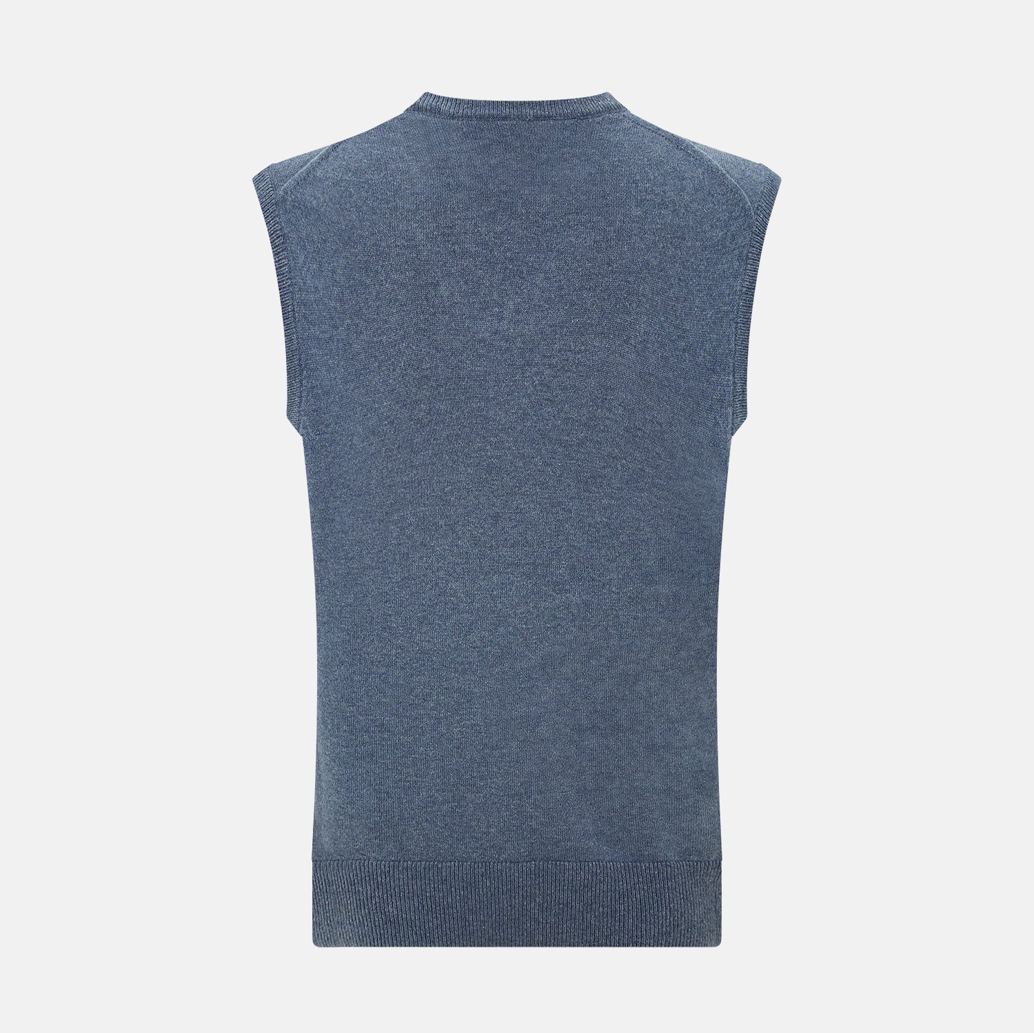 View 3 of product Avio Blue Cashmere V-neck Vest
