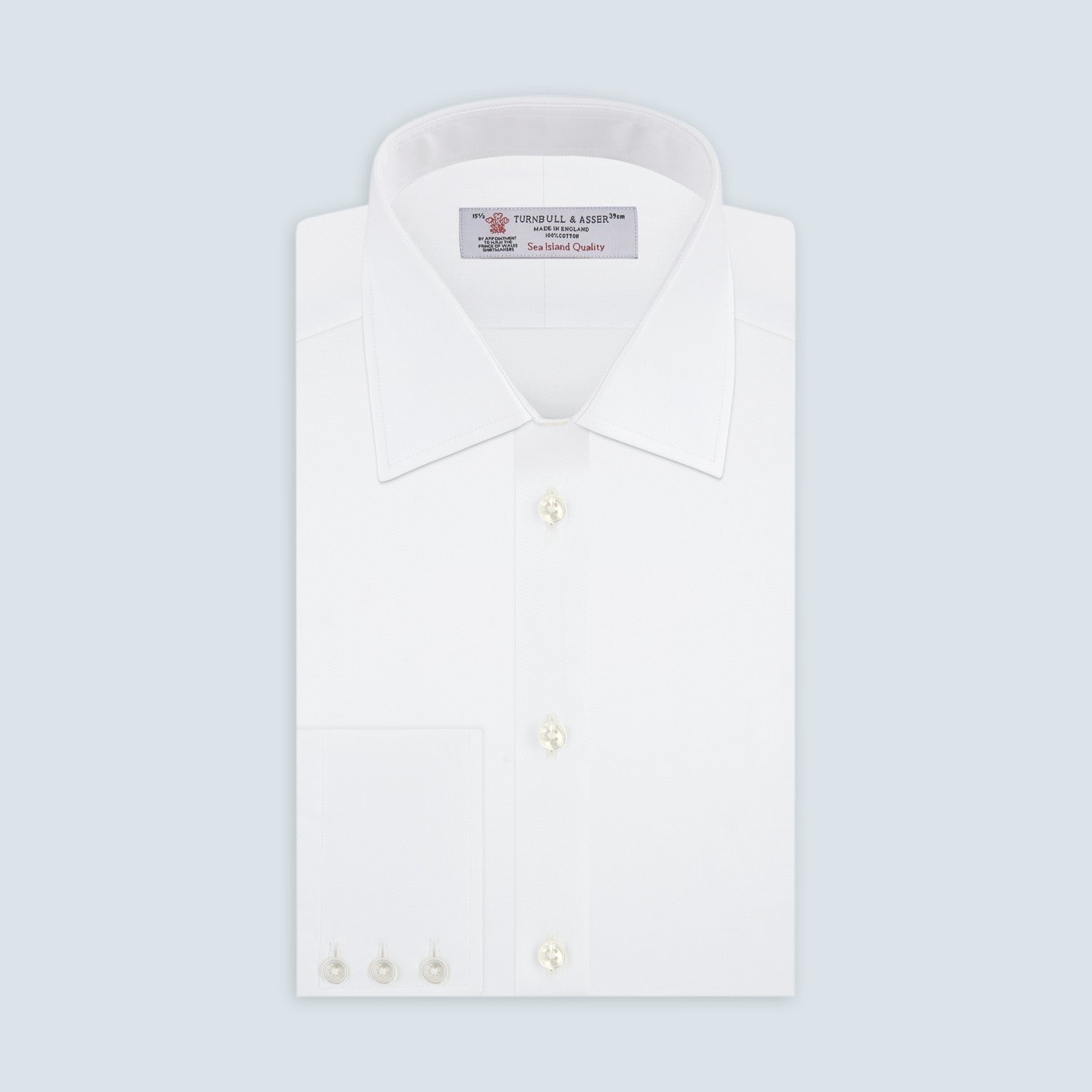 View 2 of product White Herringbone Sea Island Quality Cotton Fabric