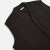 View 2 of product Brown Merino V-Neck Sleeveless Cardigan