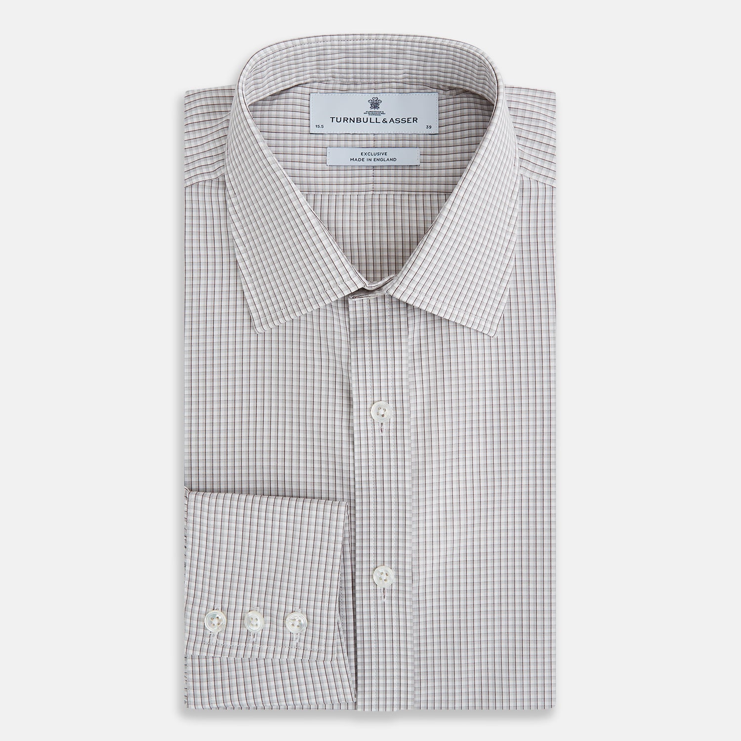 Grey Micro Shadow Check Mayfair Shirt