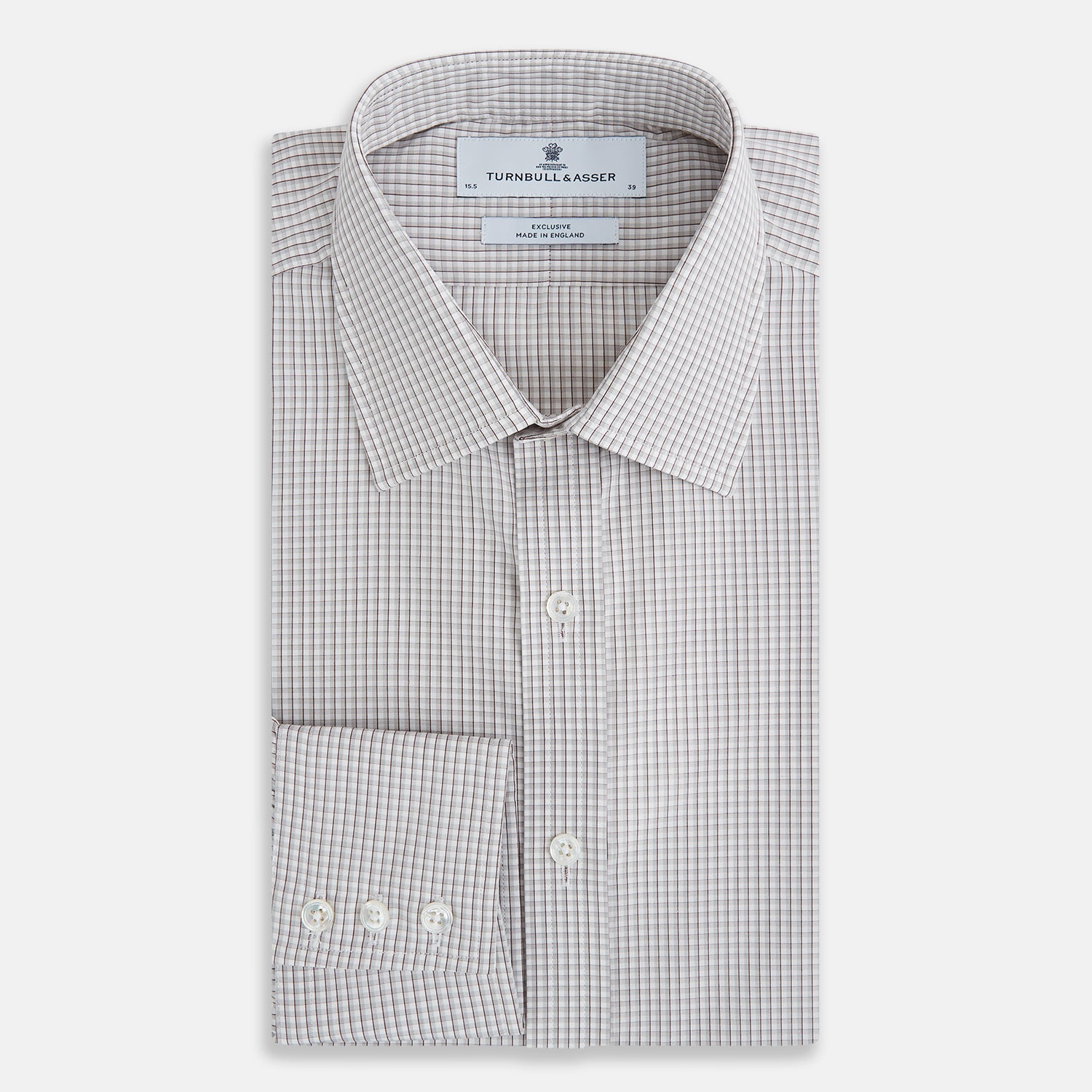 View 5 of product Grey Micro Shadow Check Mayfair Shirt