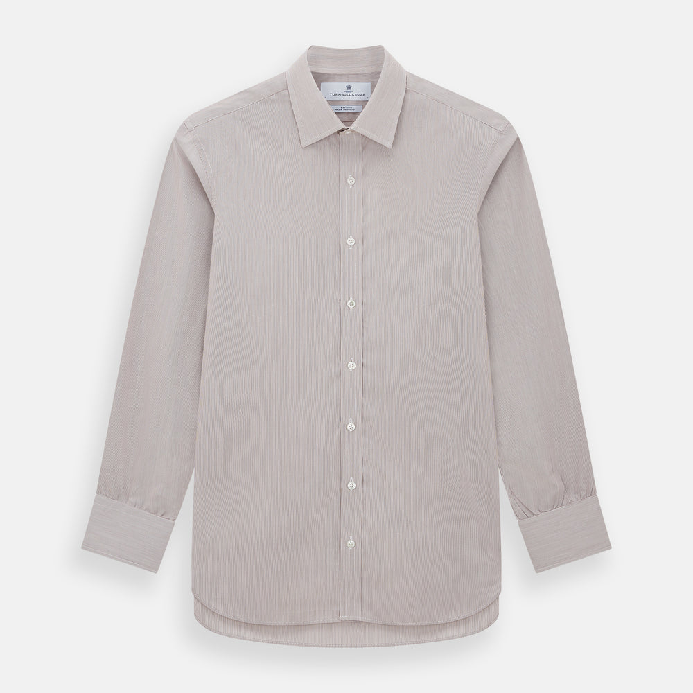Burgundy Hairline Stripe Mayfair Shirt