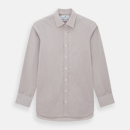 Burgundy Hairline Stripe Mayfair Shirt