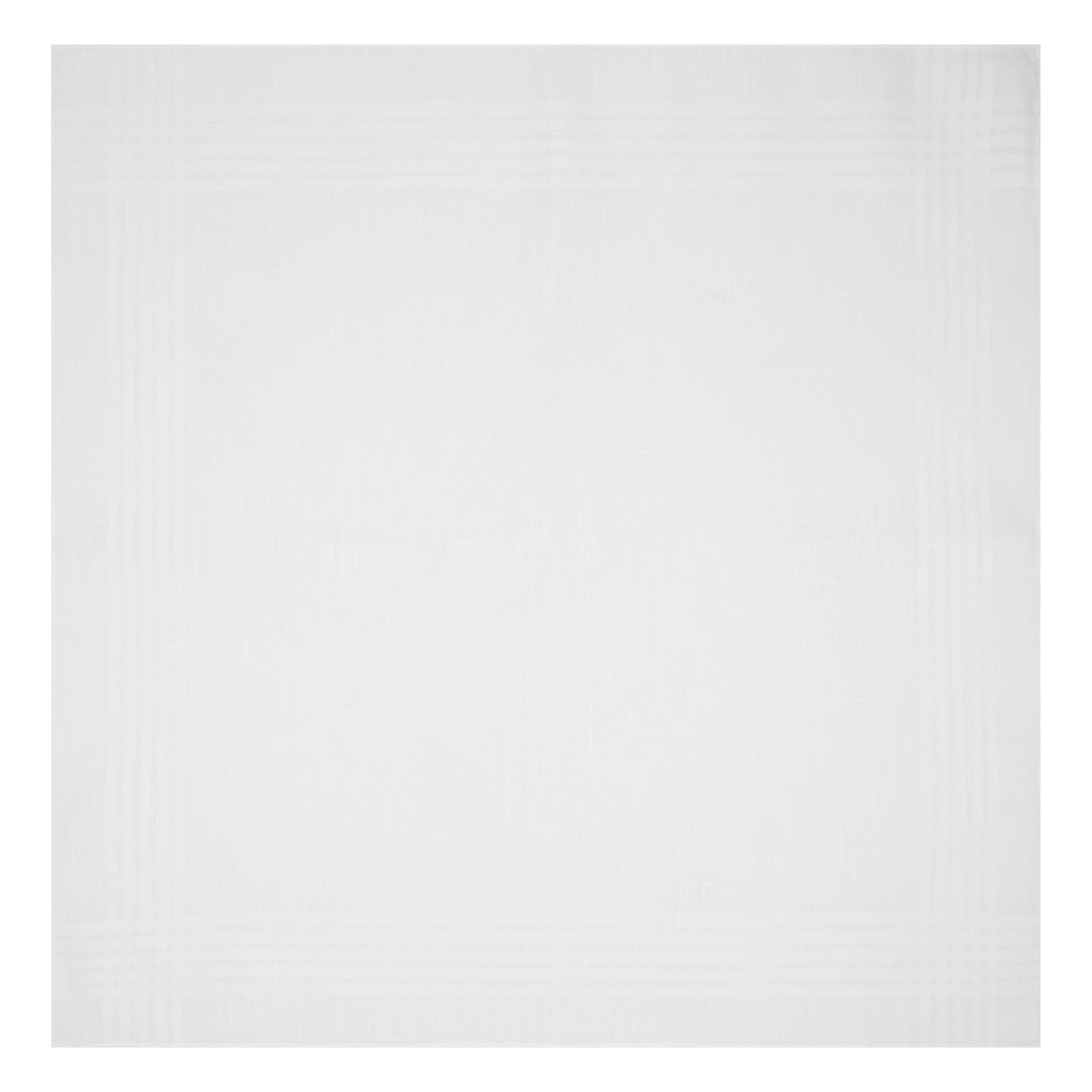 View 2 of product White Cross Stripe Hand-Rolled Linen Handkerchief