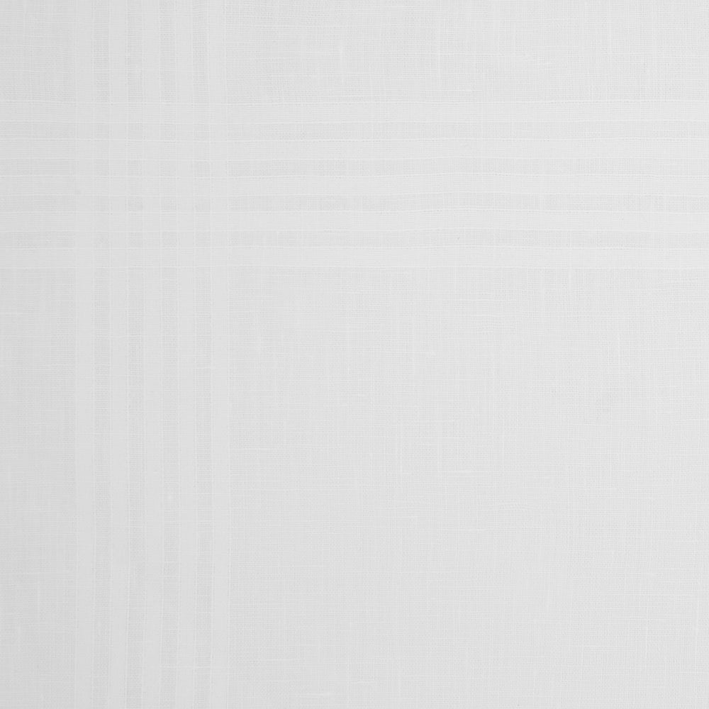 White Cross Stripe Hand-Rolled Linen Handkerchief