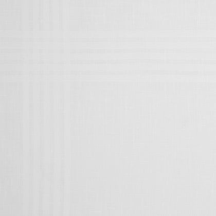White Cross Stripe Hand-Rolled Linen Handkerchief Image 2