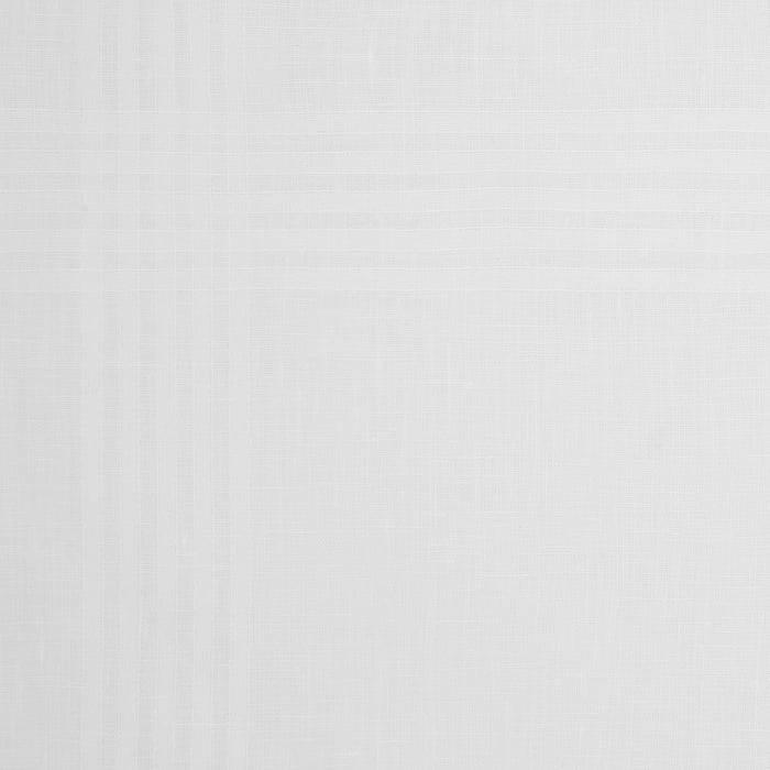 White Cross Stripe Hand-Rolled Linen Handkerchief Image 2