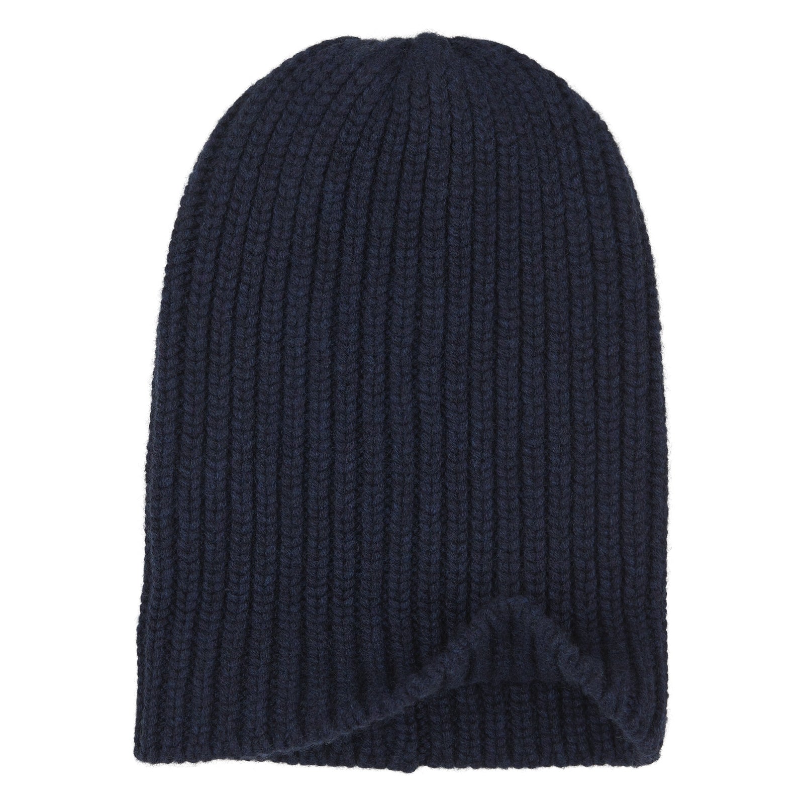 View 2 of product Navy Ribbed Cashmere Hat