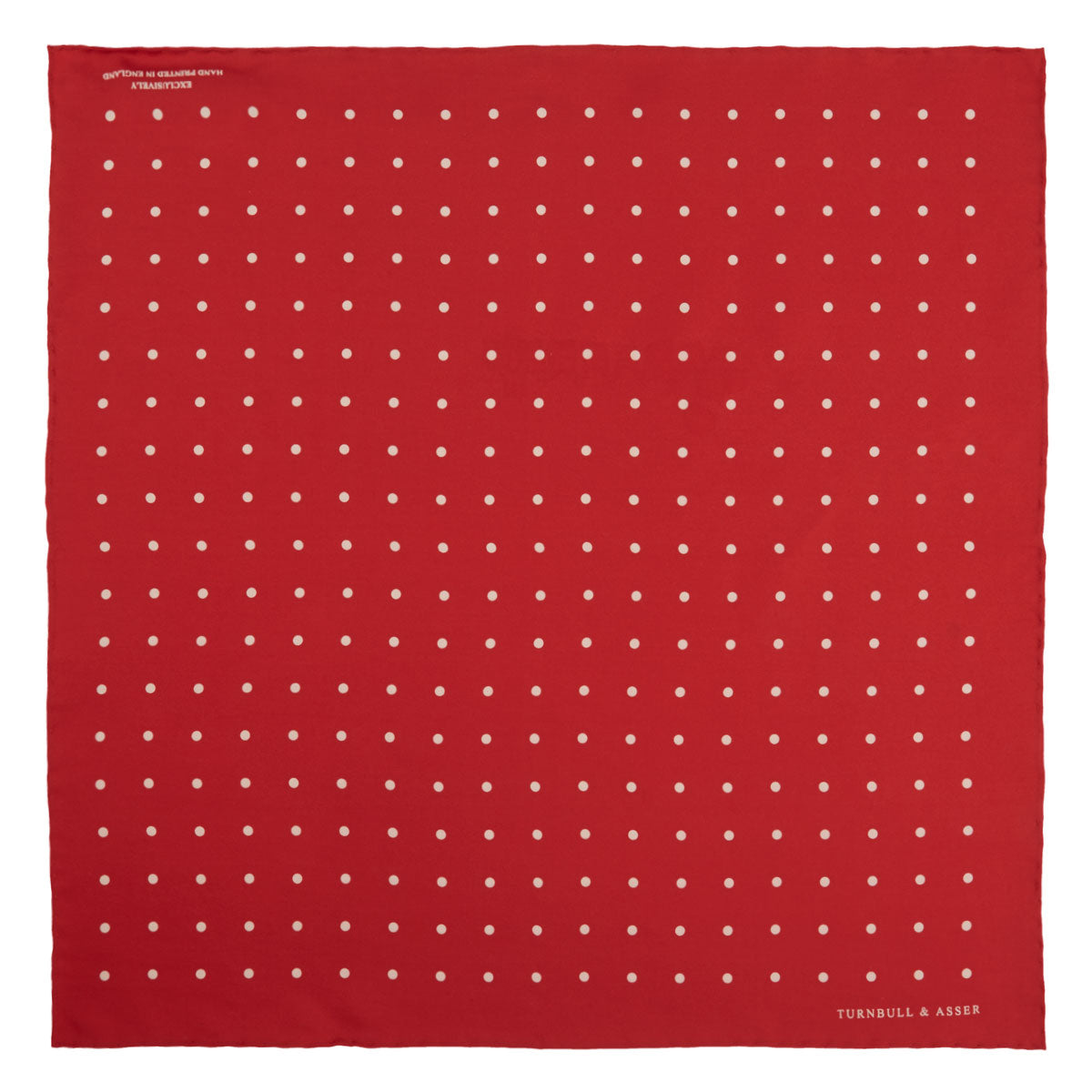 View 2 of product Red and White Spot Silk Pocket Square