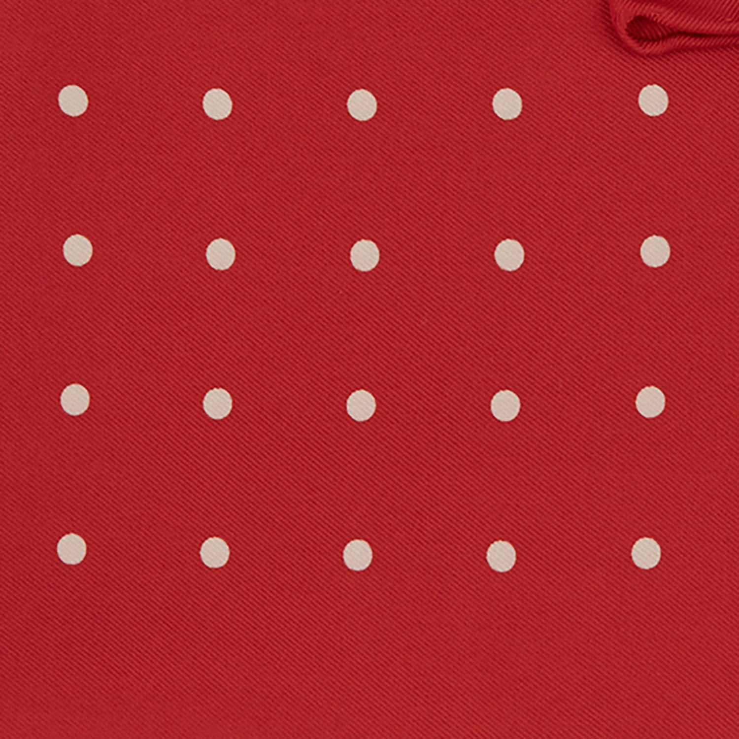 View 3 of product Red and White Spot Silk Pocket Square