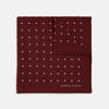 View 1 of product Burgundy Spot Silk Pocket Square