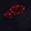 View 4 of product Burgundy Spot Silk Pocket Square