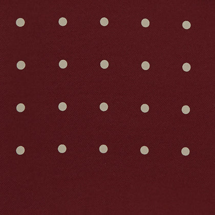 Burgundy Spot Silk Pocket Square Image 2