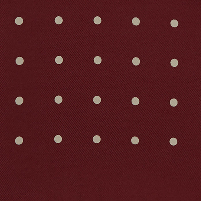 Burgundy Spot Silk Pocket Square Image 2