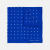 View 1 of product Bright Blue Spot Silk Pocket Square