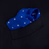 View 2 of product Bright Blue Spot Silk Pocket Square
