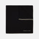 Black and White Piped Silk Pocket Square