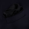 View 3 of product Black and White Piped Silk Pocket Square