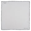View 2 of product White and Black Piped Silk Pocket Square