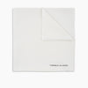 View 3 of product White Piped Silk Pocket Square