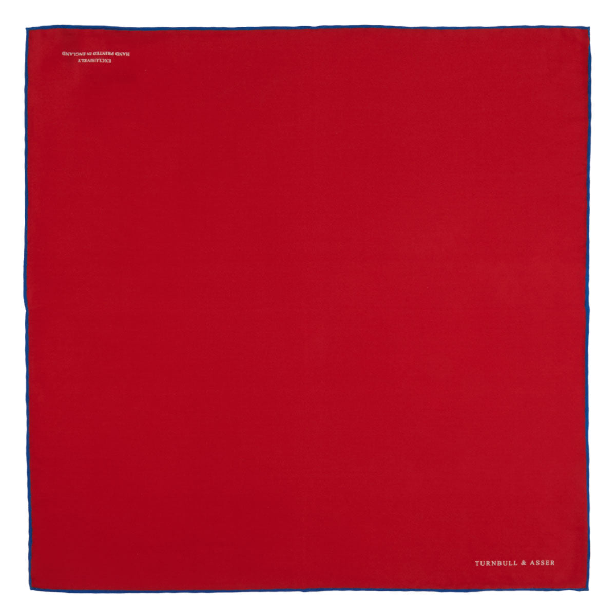 View 2 of product Red and Navy Piped Silk Pocket Square