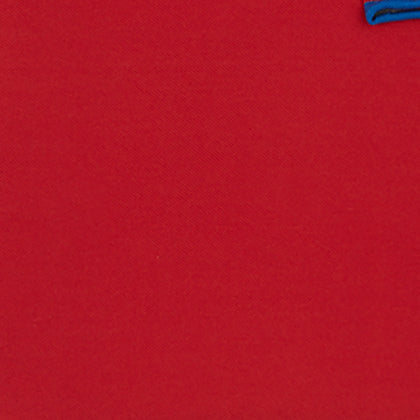 Red and Navy Piped Silk Pocket Square Image 2