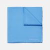 View 1 of product Light Blue and Navy Piped Silk Pocket Square