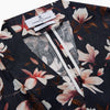 View 3 of product Navy Floral Pattern Linen Hayhurt Kimono Gown