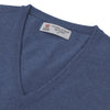 View 2 of product Blue V-Neck Cashmere Slipover