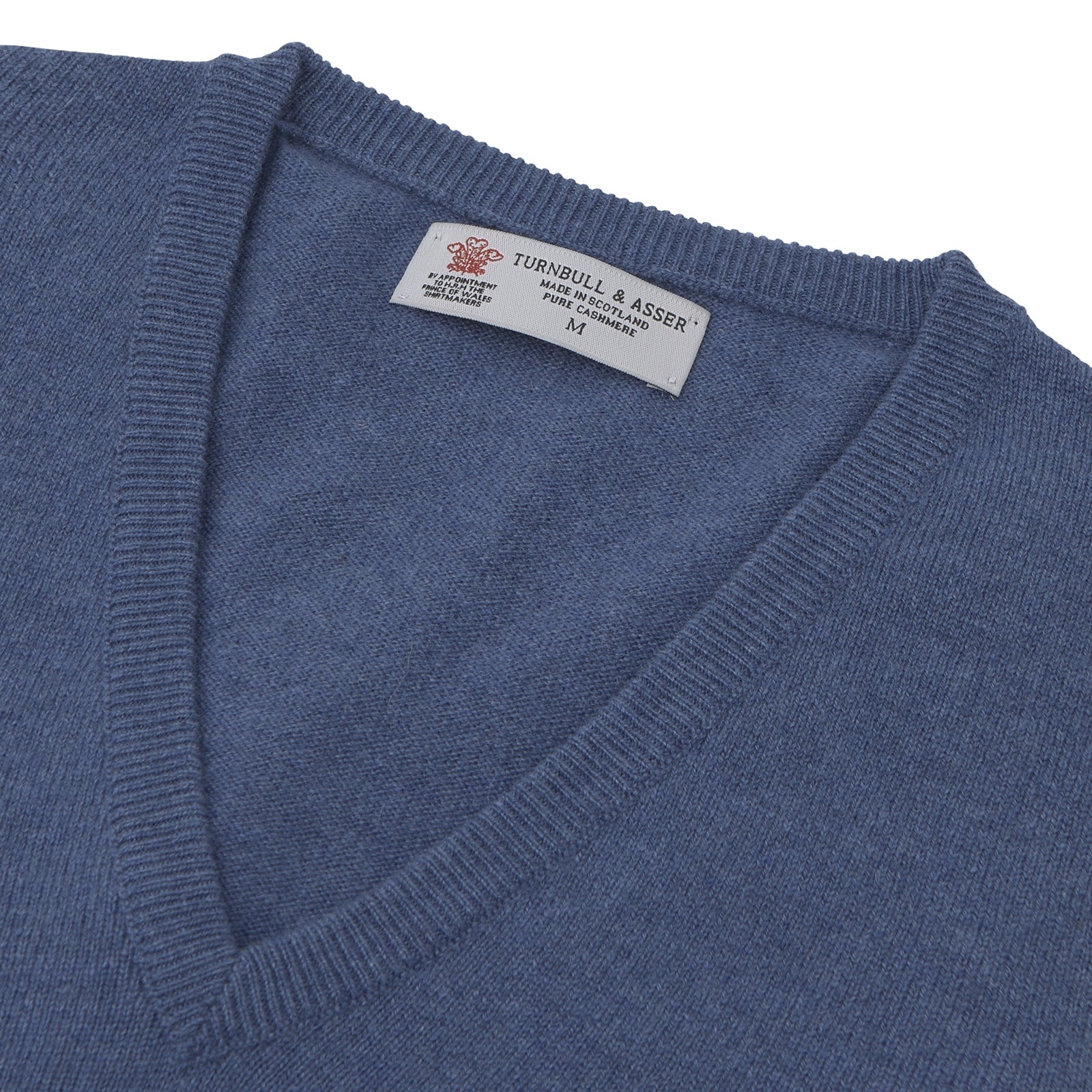 View 2 of product Blue V-Neck Cashmere Slipover
