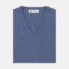 View 1 of product Blue V-Neck Cashmere Slipover