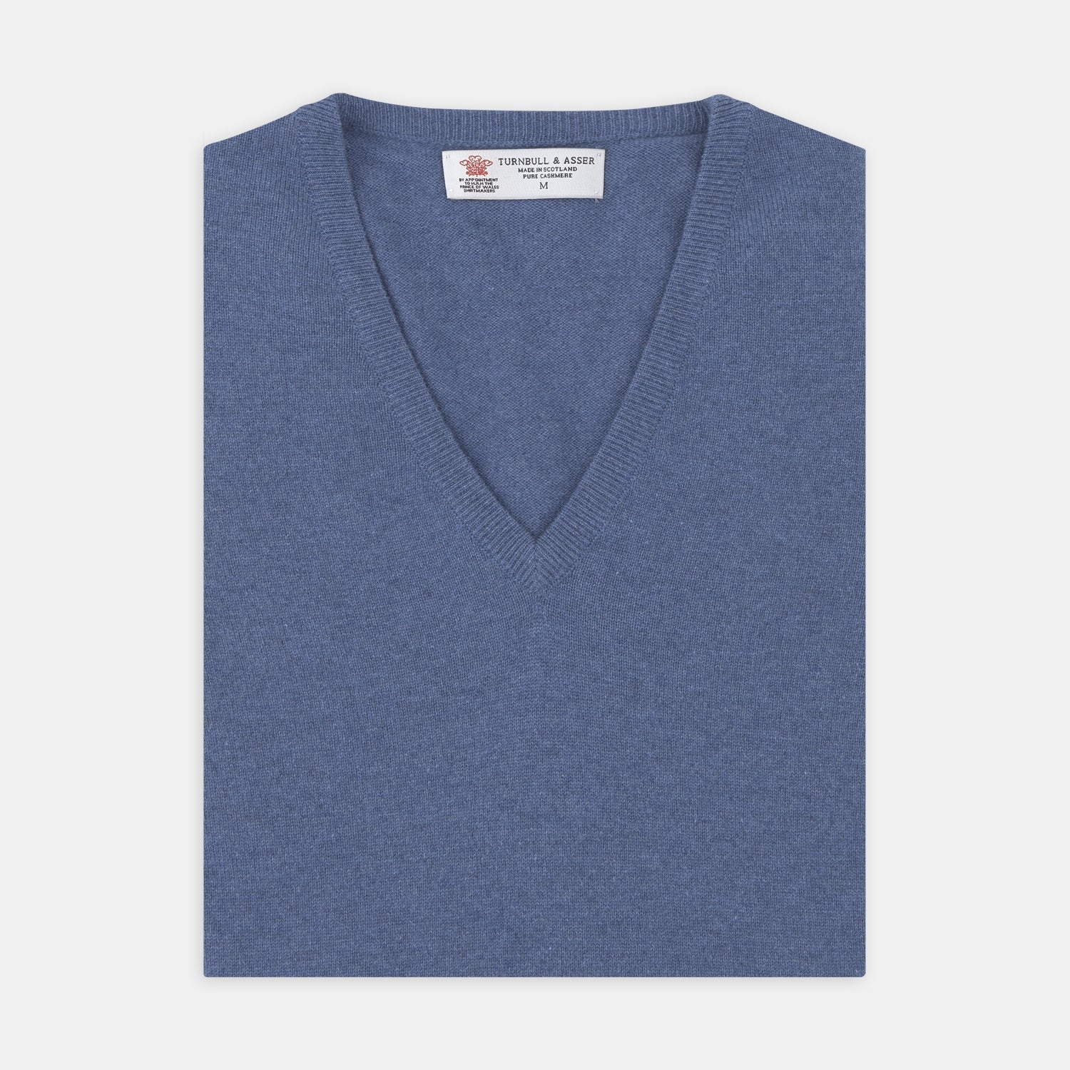 View 1 of product Blue V-Neck Cashmere Slipover