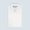 View 1 of product Tailored Fit White Marcella Front Shirt with Kent Collar and Double Cuffs