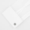 View 2 of product Tailored Fit White Marcella Front Shirt with Kent Collar and Double Cuffs