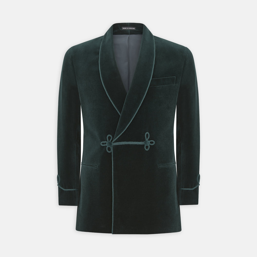 Green smoking jacket hotsell