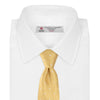 View 2 of product Gold and White Small Spot Herringbone Silk Tie