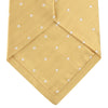 View 4 of product Gold and White Small Spot Herringbone Silk Tie