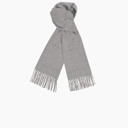 Flannel Grey Pure Cashmere Scarf Image 2