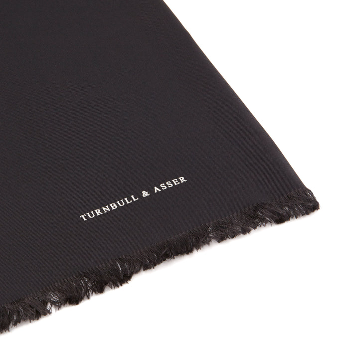 Plain Black Silk Scarf Image 1