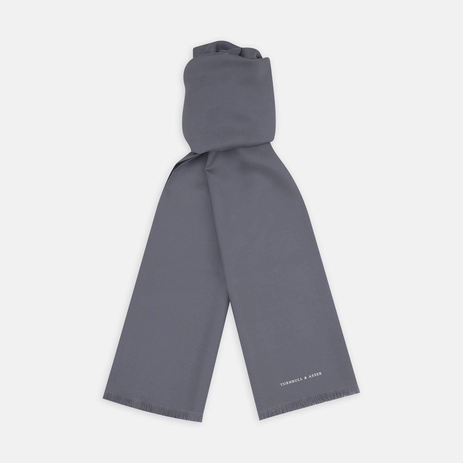 View 1 of product Plain Grey Silk Scarf
